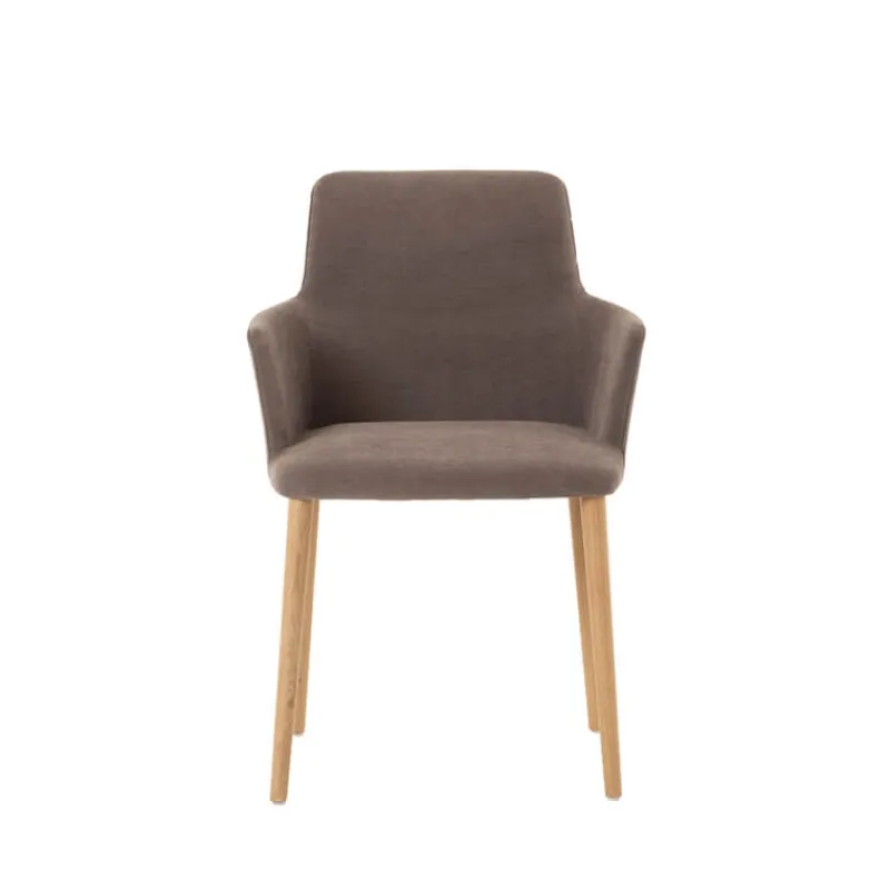 Mobitec Rob C02 ® Fauteuil de salle à manger cocooning en tissu et pieds bois> Chaise De Salle à Manger|Chaise Salon