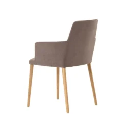 Mobitec Rob C02 ® Fauteuil de salle à manger cocooning en tissu et pieds bois><noscript><img width=