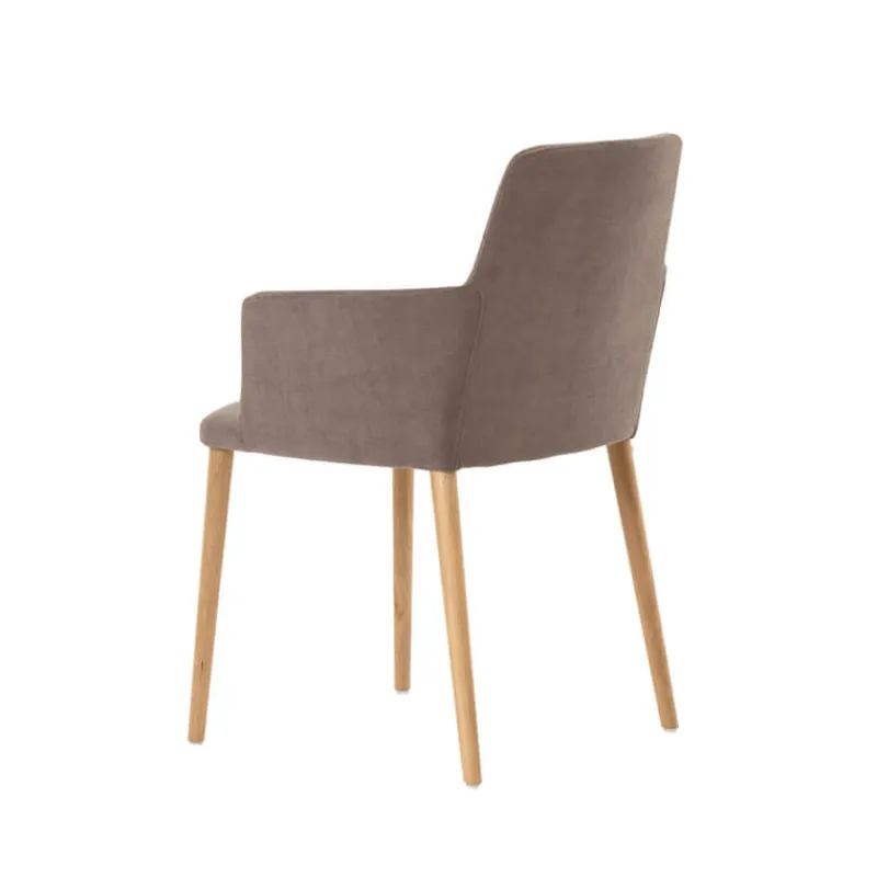 Mobitec Rob C02 ® Fauteuil de salle à manger cocooning en tissu et pieds bois> Chaise De Salle à Manger|Chaise Salon