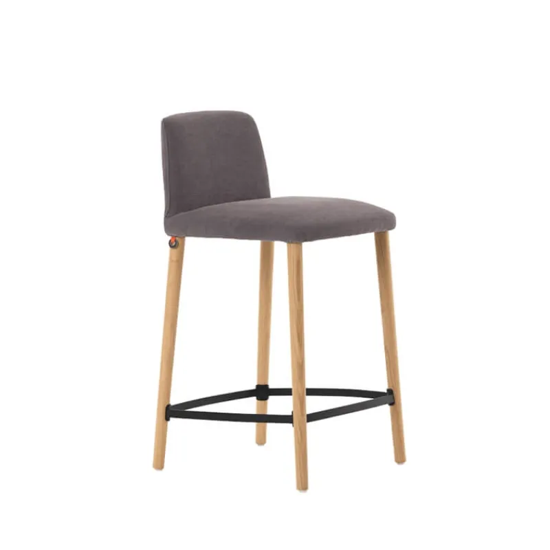 Mobitec Rob C05 ® Tabouret snack en tissu et bois massif> Tabouret Snack (assise +/- 65 Cm)|Tabouret De Bar (assise +/- 80 Cm)