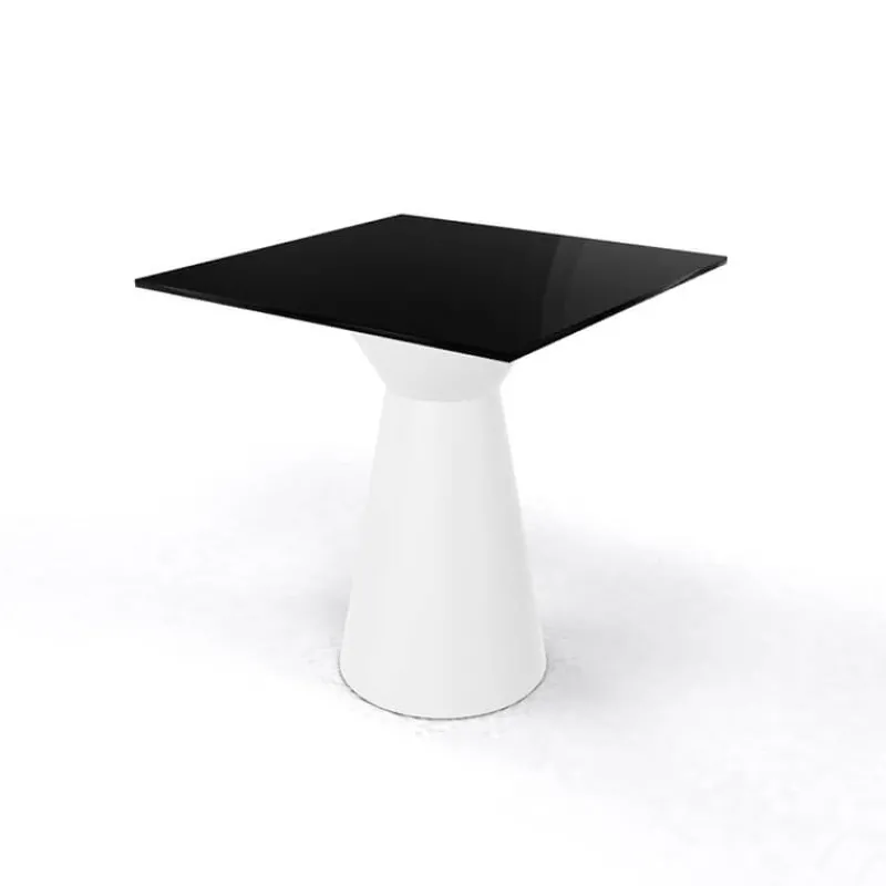 Roller H74 Table carrée design italien à pied central> Table De Cuisine|Table Pour Petit Espace