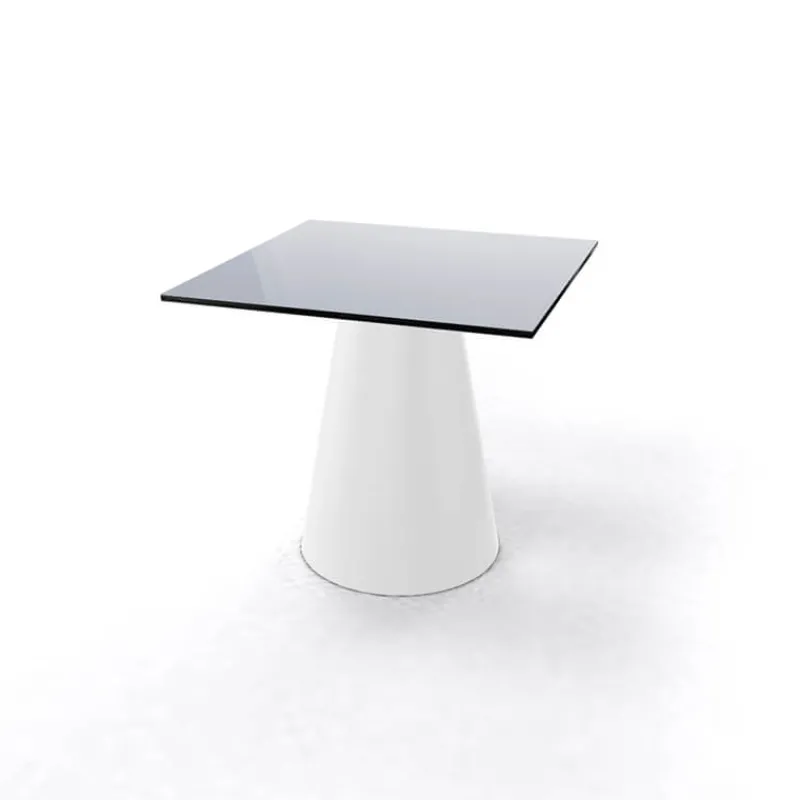 Roller H55 Table d'appoint carrée design italien à pied central> Table De Salon|Table Pour Petit Espace