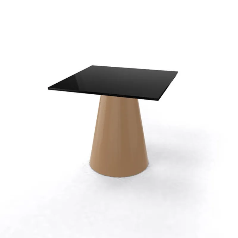Roller H55 Table d'appoint carrée design italien à pied central> Table De Salon|Table Pour Petit Espace