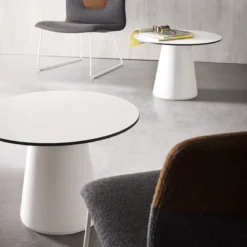 Roller H55 Table d'appoint ronde design italien à pied central> Table De Salon|Table Pour Petit Espace