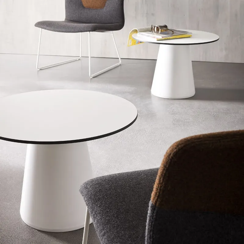 Roller H55 Table d'appoint ronde design italien à pied central> Table De Salon|Table Pour Petit Espace