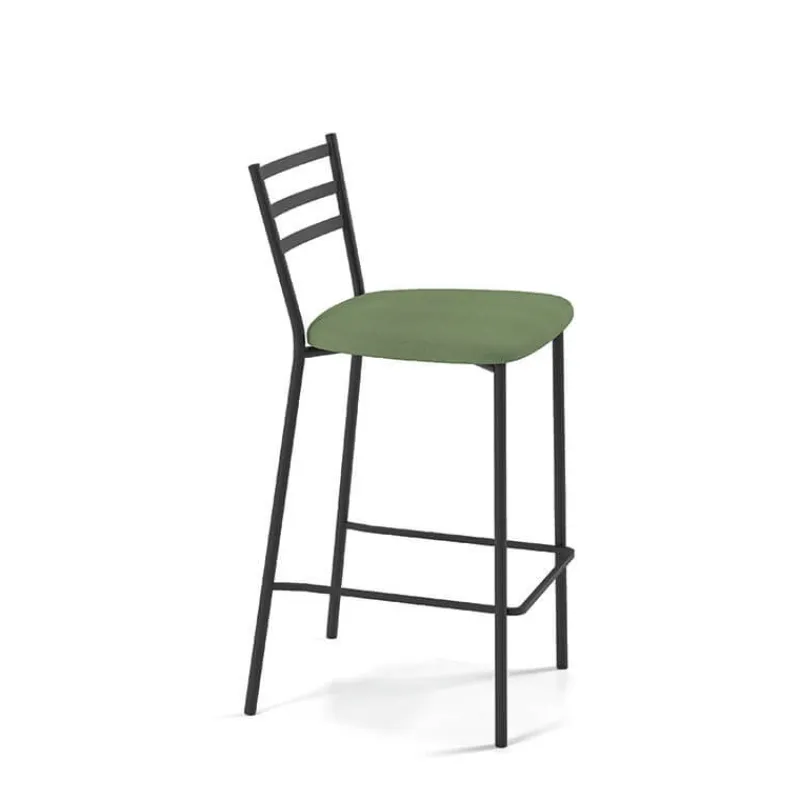 Perfecta Romy Tabouret snack en tissu et dossier en métal> Tabouret Snack (assise +/- 65 Cm)|Tabouret De Bar (assise +/- 80 Cm)