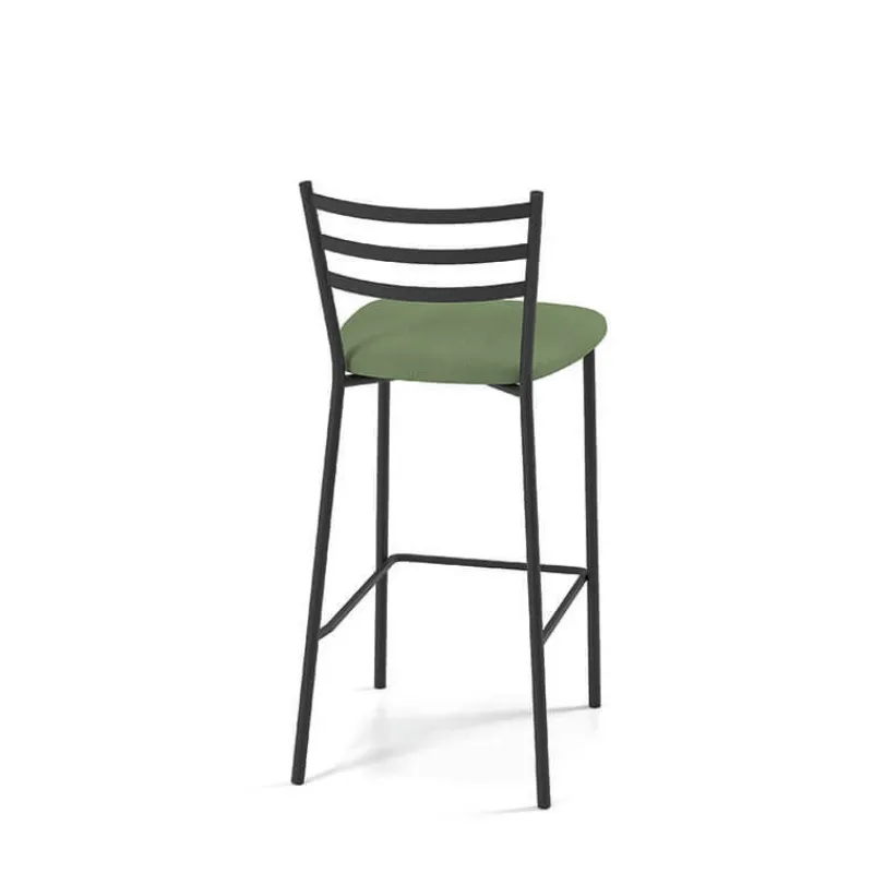Perfecta Romy Tabouret snack en tissu et dossier en métal> Tabouret Snack (assise +/- 65 Cm)|Tabouret De Bar (assise +/- 80 Cm)