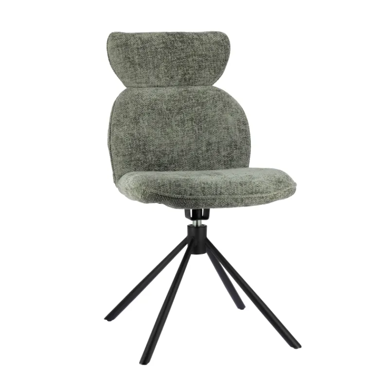 RosaChaise pivotante en tissu avec pieds en métal> Chaise De Salle à Manger|Chaise Salon