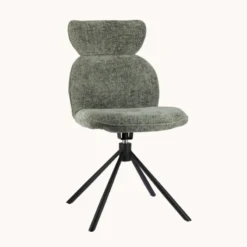 RosaChaise pivotante en tissu avec pieds en métal><noscript><img width=