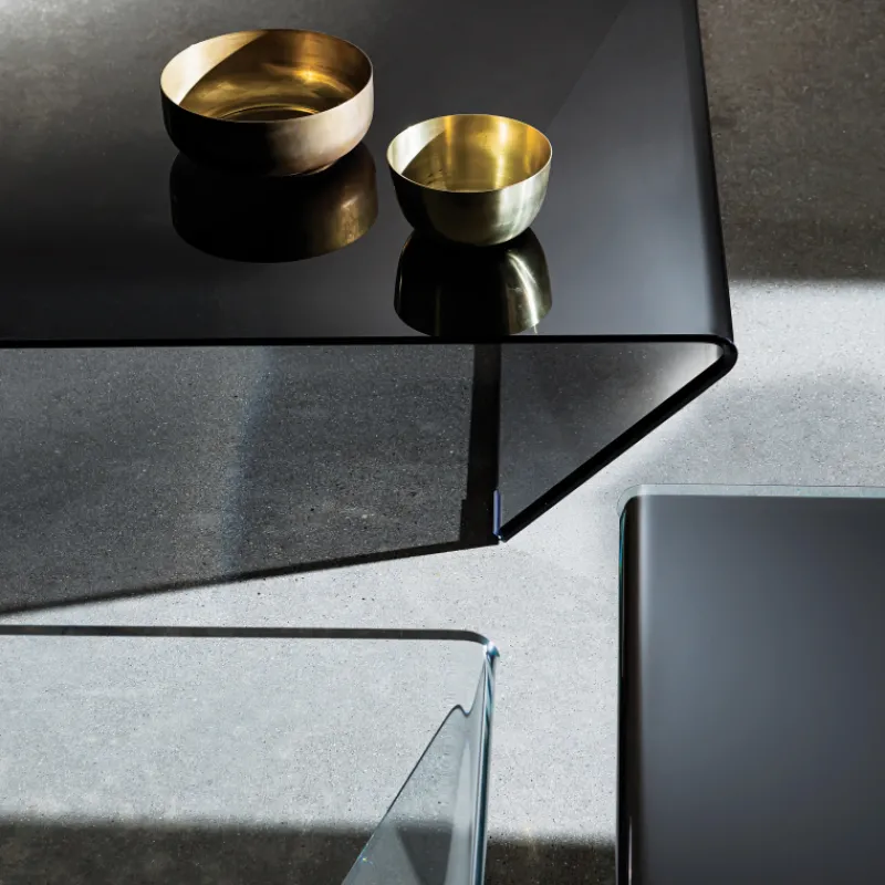 Sovet Italia Rubino Sovet® Table basse design rectangulaire ou carrée en verre> Table De Salon
