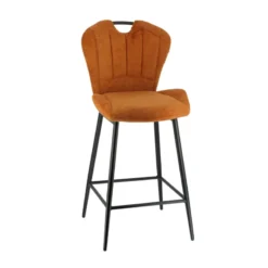 SachaTabouret snack en tissu pivotant avec poignée et pieds en métal> Tabouret Snack (assise +/- 65 Cm)|Tabouret De Bar (assise +/- 80 Cm)