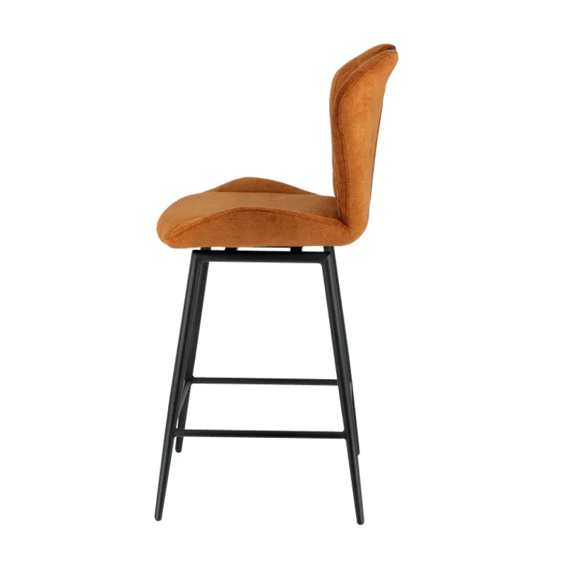 SachaTabouret snack en tissu pivotant avec poignée et pieds en métal> Tabouret Snack (assise +/- 65 Cm)|Tabouret De Bar (assise +/- 80 Cm)