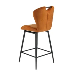 SachaTabouret snack en tissu pivotant avec poignée et pieds en métal><noscript><img width=