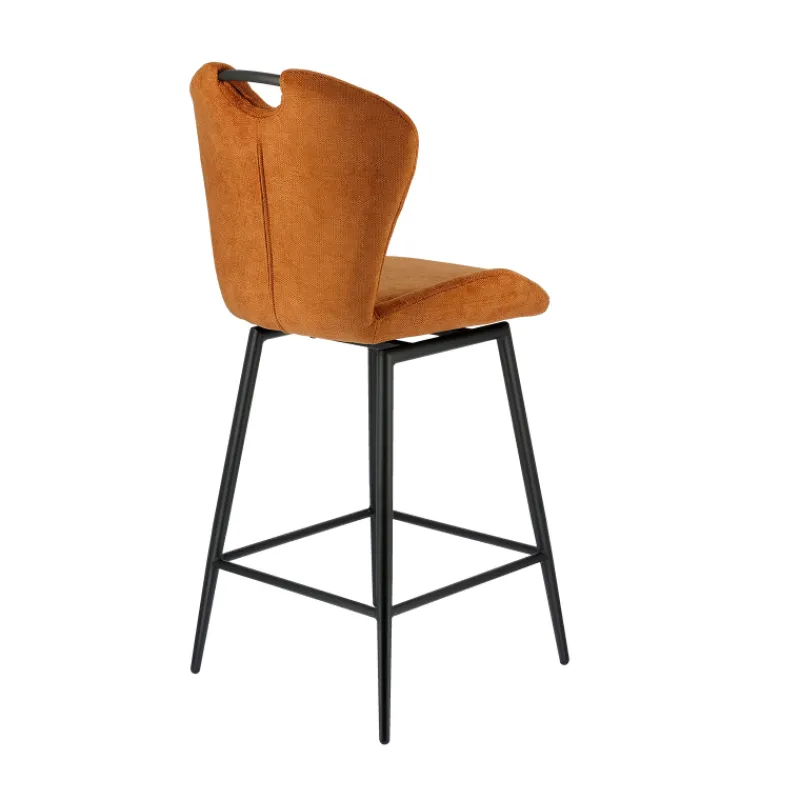 SachaTabouret snack en tissu pivotant avec poignée et pieds en métal> Tabouret Snack (assise +/- 65 Cm)|Tabouret De Bar (assise +/- 80 Cm)