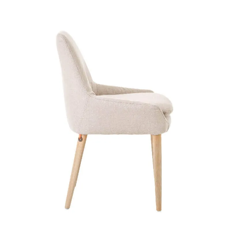 Mobitec Saga ® Chaise confortable en tissu et pieds bois> Chaise De Salle à Manger|Chaise Salon
