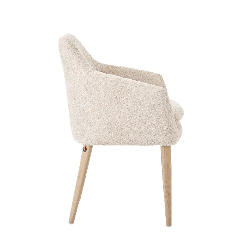 Mobitec Saga ® Fauteuil confortable en tissu et pieds en bois> Chaise De Salle à Manger|Chaise Salon