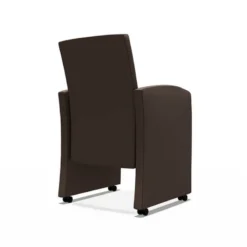 Sessio Sarah Fauteuil de table rembourré en synthétique avec roulettes><noscript><img width=