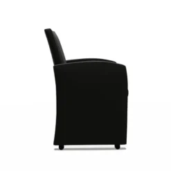 Sessio Sarah Fauteuil de table rembourré en synthétique avec roulettes><noscript><img width=