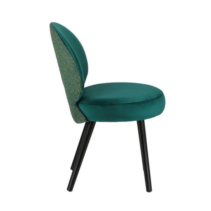 Sessio Severus Chaise cosy bicolore en tissu avec pieds bois> Chaise De Salle à Manger|Chaise Salon