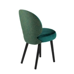 Sessio Severus Chaise cosy bicolore en tissu avec pieds bois><noscript><img width=