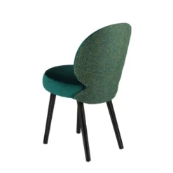 Sessio Severus Chaise cosy bicolore en tissu avec pieds bois><noscript><img width=