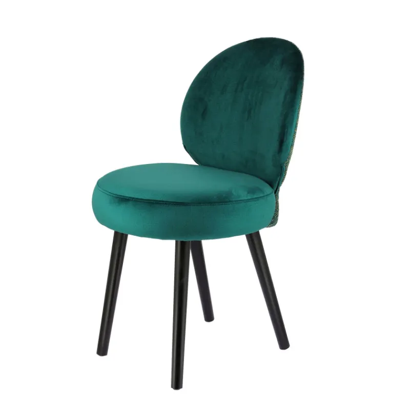 Sessio Severus Chaise cosy bicolore en tissu avec pieds bois> Chaise De Salle à Manger|Chaise Salon