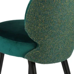 Sessio Severus Chaise cosy bicolore en tissu avec pieds bois><noscript><img width=