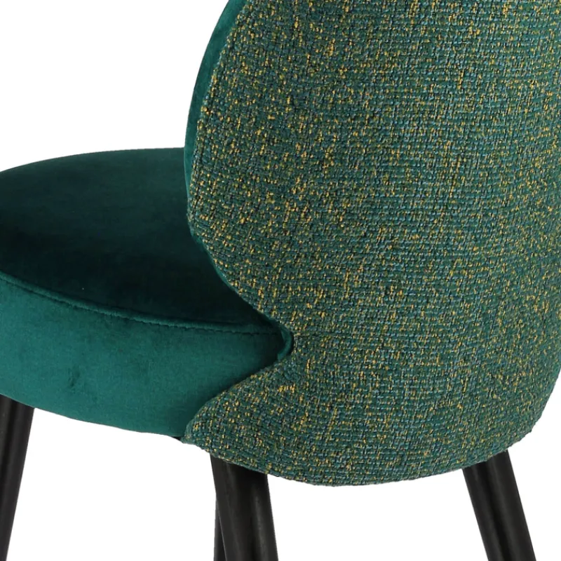 Sessio Severus Chaise cosy bicolore en tissu avec pieds bois> Chaise De Salle à Manger|Chaise Salon