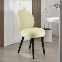 Sessio Severus Chaise cosy en tissu et pieds bois> Chaise De Salle à Manger|Chaise Salon