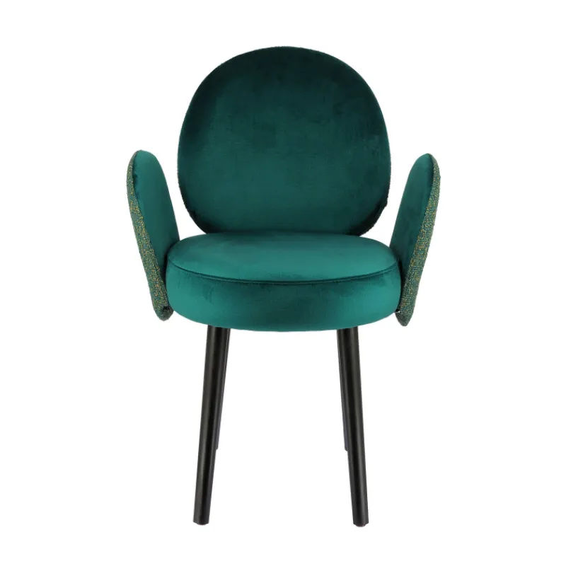 Sessio Severus Fauteuil cosy bicolore en tissu et pieds bois> Chaise De Salle à Manger|Chaise Salon