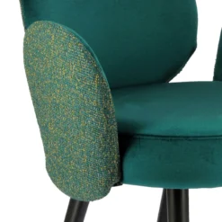 Sessio Severus Fauteuil cosy bicolore en tissu et pieds bois><noscript><img width=