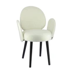 Sessio Severus Fauteuil cosy en tissu avec pieds bois> Chaise De Salle à Manger|Chaise Salon