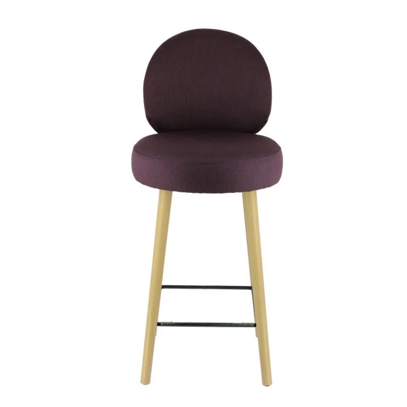 Sessio Severus Tabouret snack cosy en tissu avec pieds en bois> Tabouret Snack (assise +/- 65 Cm)|Tabouret De Bar (assise +/- 80 Cm)
