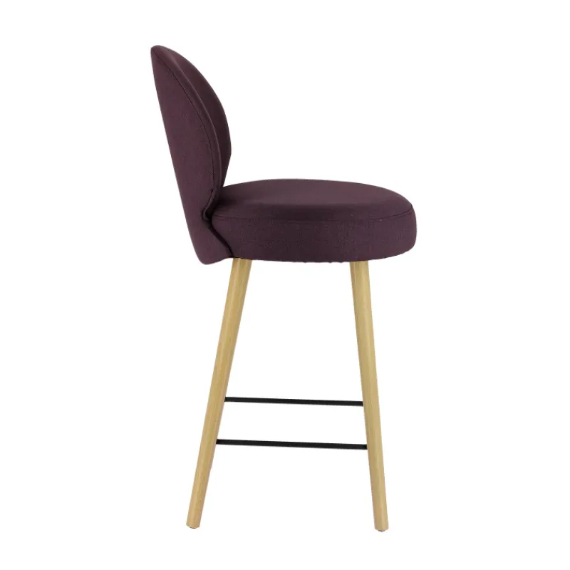 Sessio Severus Tabouret snack cosy en tissu avec pieds en bois> Tabouret Snack (assise +/- 65 Cm)|Tabouret De Bar (assise +/- 80 Cm)