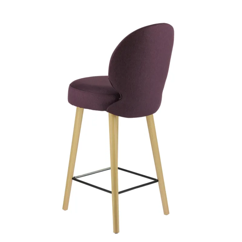 Sessio Severus Tabouret snack cosy en tissu avec pieds en bois> Tabouret Snack (assise +/- 65 Cm)|Tabouret De Bar (assise +/- 80 Cm)