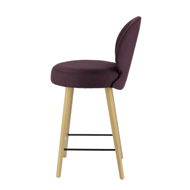 Sessio Severus Tabouret snack cosy en tissu avec pieds en bois> Tabouret Snack (assise +/- 65 Cm)|Tabouret De Bar (assise +/- 80 Cm)