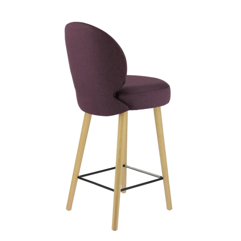 Sessio Severus Tabouret snack cosy en tissu avec pieds en bois> Tabouret Snack (assise +/- 65 Cm)|Tabouret De Bar (assise +/- 80 Cm)