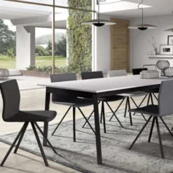Perfecta Silva Chaise design en métal et simili> Chaise De Cuisine|Chaise De Salle à Manger