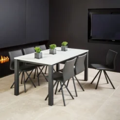 Perfecta Silva Chaise design en métal et simili> Chaise De Cuisine|Chaise De Salle à Manger