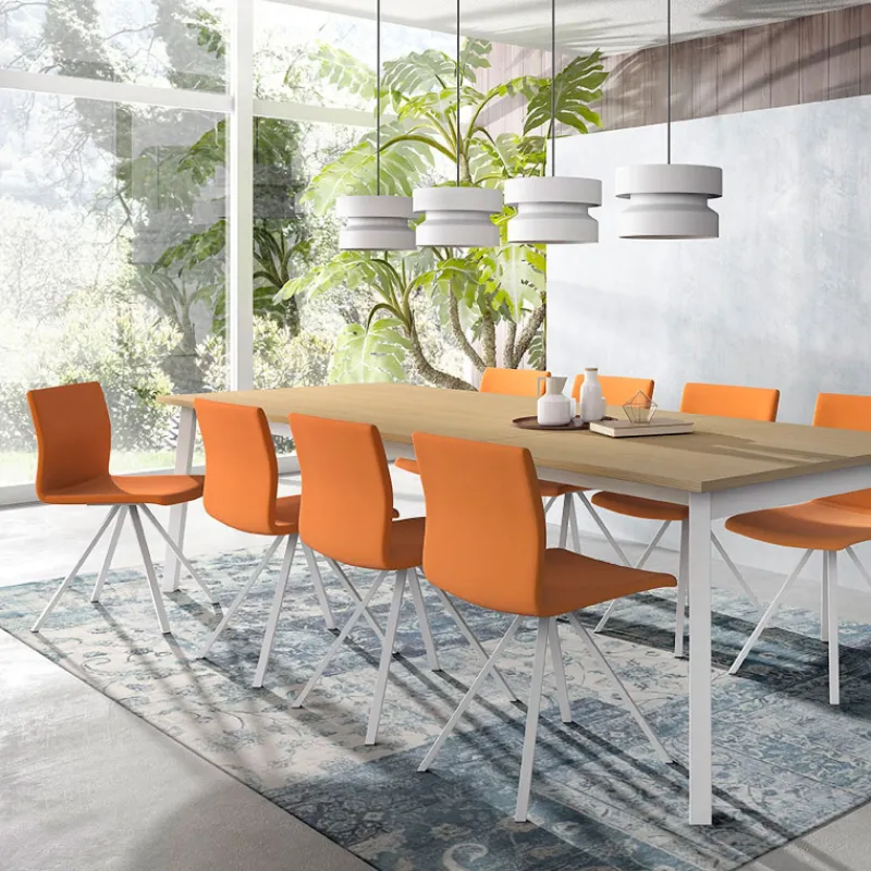 Perfecta Silva Chaise design pieds métal et revêtement en tissu> Chaise De Salle à Manger|Chaise Salon