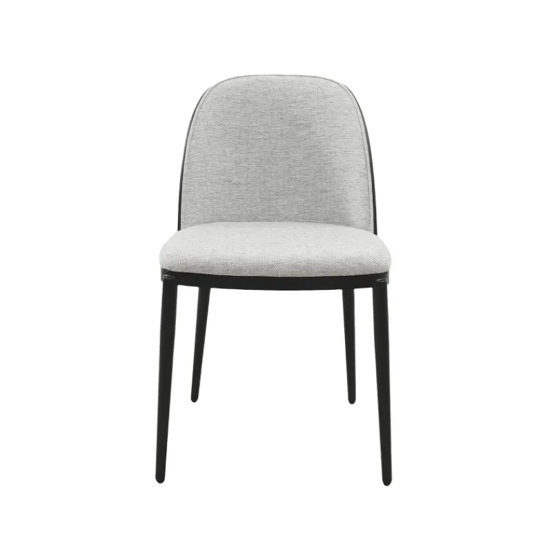 SimoneChaise bimatière en tissu dossier bois avec pieds en métal> Chaise De Salle à Manger