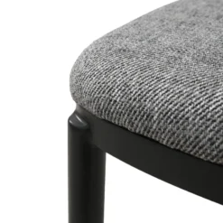 SimoneChaise bimatière en tissu dossier bois avec pieds en métal><noscript><img width=