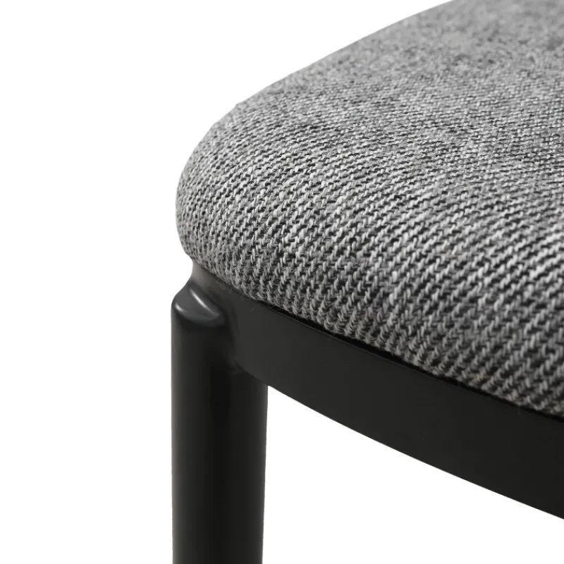 SimoneChaise bimatière en tissu dossier bois avec pieds en métal> Chaise De Salle à Manger
