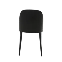 SimoneChaise bimatière en tissu dossier bois avec pieds en métal><noscript><img width=