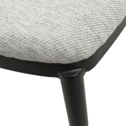 SimoneChaise bimatière en tissu dossier bois avec pieds en métal><noscript><img width=