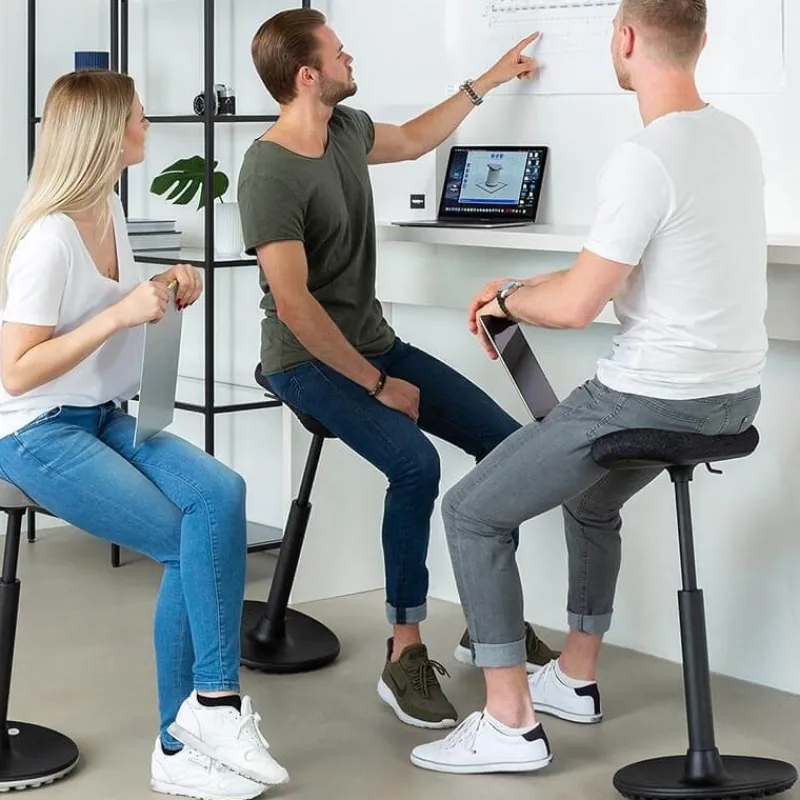 Top Star Sitness H1 Tabouret assis debout ergonomique réglable en hauteur> Tabouret Snack (assise +/- 65 Cm)|Tabouret De Bar (assise +/- 80 Cm)