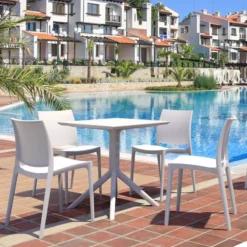 Sky Petite table de jardin carrée en résine><noscript><img width=