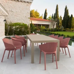 Sky Pro Fauteuil de jardin moderne empilable coque microperforée en polypropylène><noscript><img width=