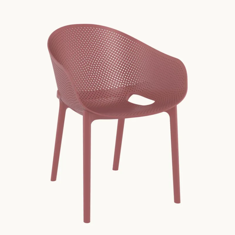 Sky Pro Fauteuil moderne empilable avec coque microperforée en polypropylène> Chaise De Cuisine|Chaise De Salle à Manger