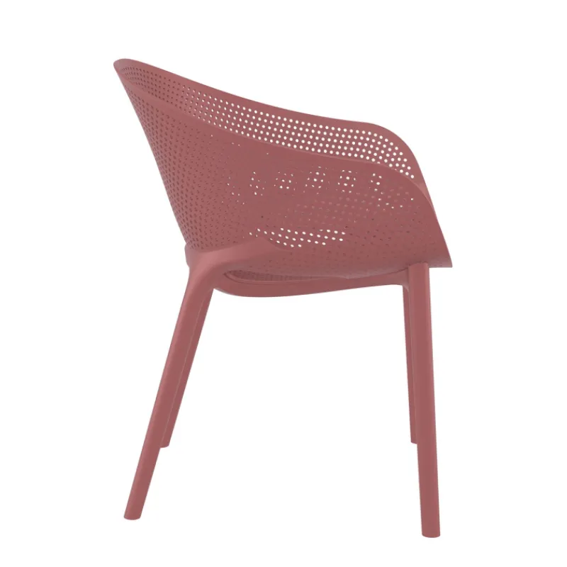 Sky Pro Fauteuil moderne empilable avec coque microperforée en polypropylène> Chaise De Cuisine|Chaise De Salle à Manger